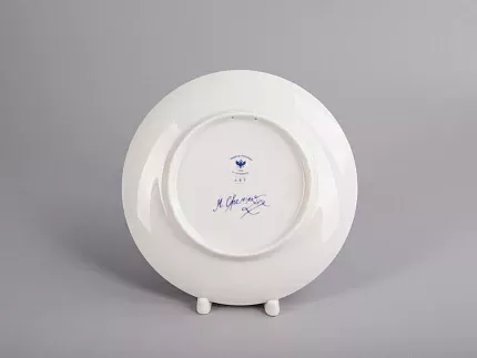 Декоративная тарелка 195 мм форма Эллипс рисунок Зима. Утенок арт. 81.31056.00.1