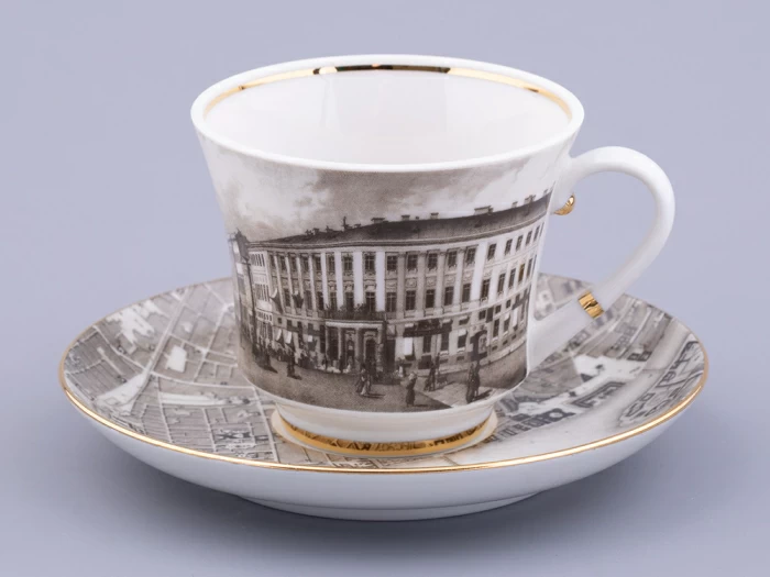 Чашка с блюдцем чайная, форма Банкетная, рисунок Великолепный Невский Дворцовая Площадь, арт. 81.32685.00.1, 