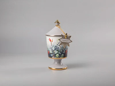 Свеча ароматическая в подарочной упаковке, форма Идиллия рисунок Календа аромат Зимний лес, арт. 81.33151.00.1