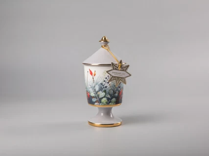 Свеча ароматическая в подарочной упаковке, форма Идиллия рисунок Календа аромат Зимний лес, арт. 81.33151.00.1, 