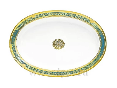 Блюдо овальное Молодежная Золотой 52 350 мм арт. 80.65358.00.1