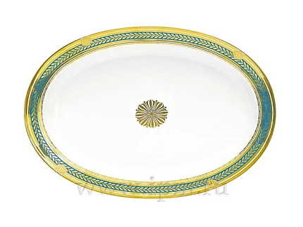 Блюдо овальное Молодежная Золотой 52 350 мм арт. 80.65358.00.1