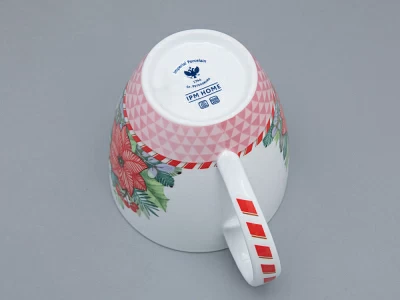 Бокал с блюдцем форма Весна рисунок Зимняя история (розовый) арт. 81.31857.00.1