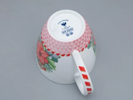 Бокал с блюдцем форма Весна рисунок Зимняя история (розовый) арт. 81.31857.00.1, 