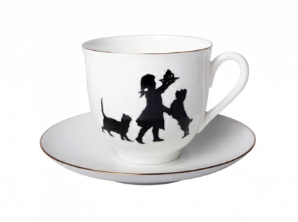 Чашка с блюдцем кофейная 180 мл форма Ландыш рисунок Именинница арт. 81.15705.00.1, 