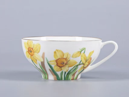 Чашка с блюдцем чайная 300 мл форма Купольная рисунок Narcissus арт. 81.29658.00.1,  Чашка с блюдцем чайная 300 мл форма Купольная рисунок Narcissus арт. 81.29658.00.1,