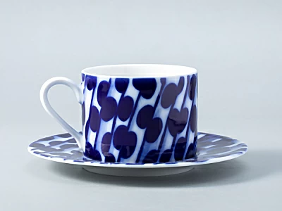 Чашка с блюдцем форма Соло рисунок Реки России. Енисей арт. 81.28756.00.1