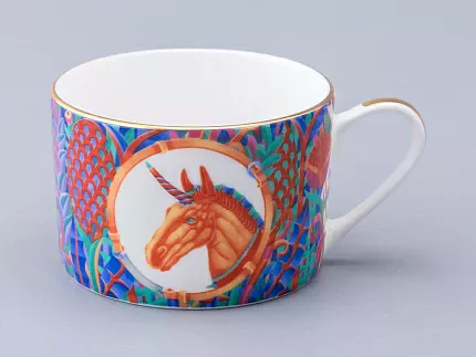 Чашка с блюдцем чайная в подарочной упаковке, форма Идиллия, рисунок Единорог, арт. 81.34423.00.1