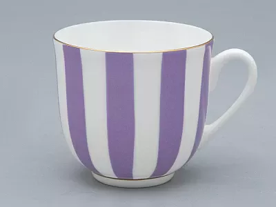 Чашка с блюдцем кофейная 180 мл форма Ландыш 2 рисунок Да и нет (фиолетовый с отводкой) арт. 81.25354.00.5