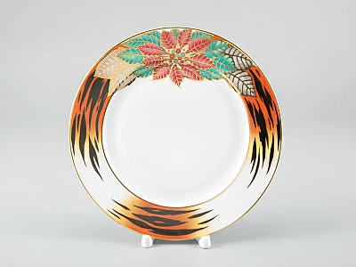 Тарелка мелкая 215 мм форма Европейская-2 рисунок Пуансеттия, арт. 80.38104.00.1