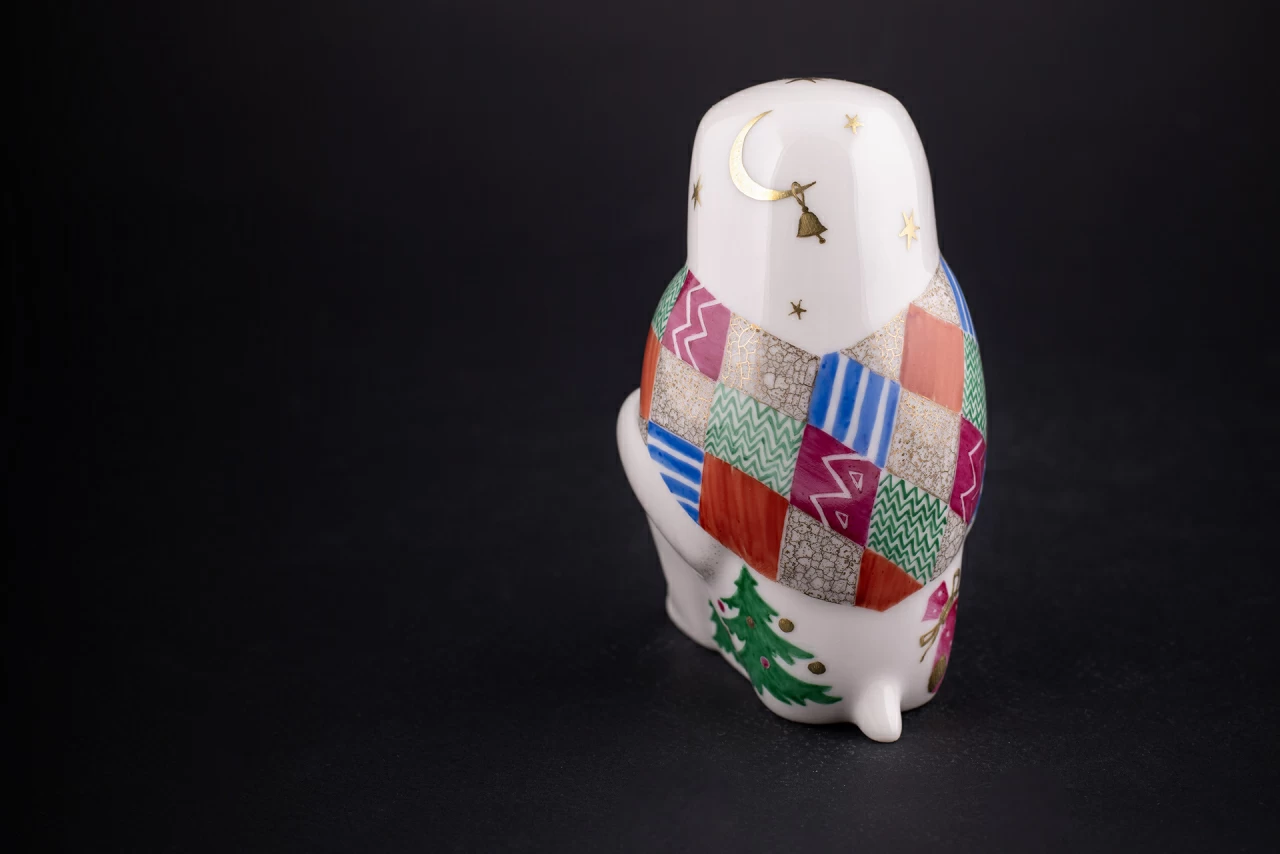 Скульптура Павиан с детенышем, рисунок Зимняя сказка, арт 62.09299.00.1, 