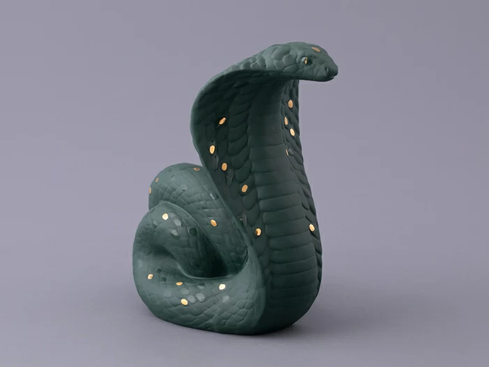 Скульптура форма Кобра, большой размер, в подарочной упаковке, рисунок Нефрит, арт. 81.32913.00.1, 