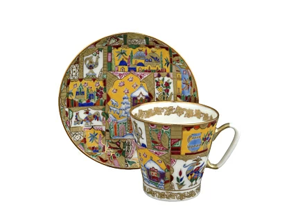 Чашка с блюдцем кофейная 80 мл форма Черный кофе рисунок Сказка арт. 81.14680.00.1