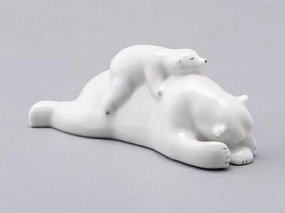 Скульптура Медведица с медвежонком малый размер арт. 82.75065.00.1