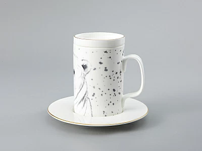 Бокал с блюдцем Тотем в подарочной упаковке, рисунок Медведь арт. 81.28376.00.1 Бокал с блюдцем Тотем в подарочной упаковке, рисунок Медведь арт. 81.28376.00.1