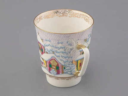 Чашка с блюдцем 165 мл форма Майская рисунок Зимний день, арт. 81.10375.00.1