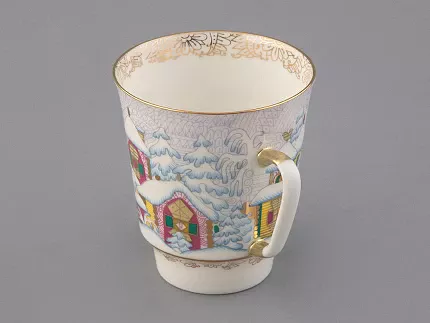 Чашка с блюдцем 165 мл форма Майская рисунок Зимний день, арт. 81.10375.00.1