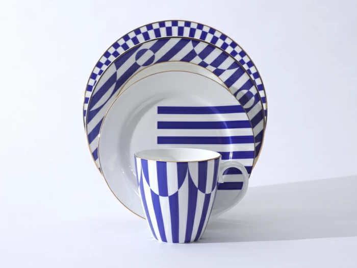 Тарелка плоская 270 мм Стандартная-2 рисунок Да и нет Синий арт. 80.44732.00.1, 