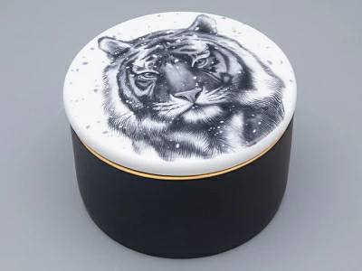 Шкатулка в подарочной упаковке, форма Идиллия, рисунок Тотем. Тигр арт. 81.31652.00.1