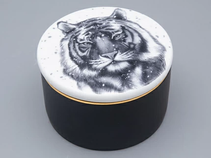 Шкатулка в подарочной упаковке, форма Идиллия, рисунок Тотем. Тигр арт. 81.31652.00.1
