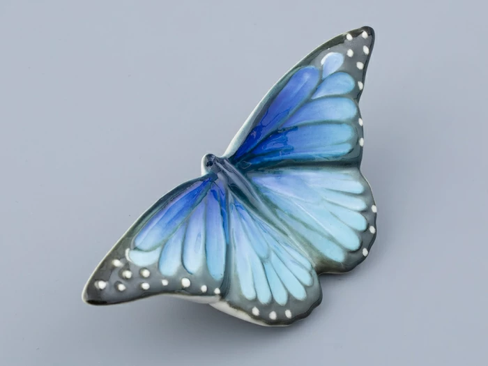 Скульптура форма Бабочка среднего размера, рисунок Голубая, арт. 82.47230.00.1, 