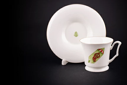 Чашка с блюдцем кофейная, рисунок Конфета Обезьянка, форма Юлия, арт 61.21049.00.1