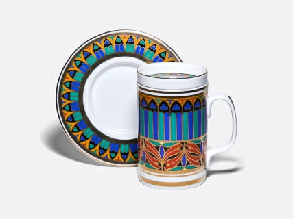 Бокал с блюдцем и крышкой 390 мл в подарочной упаковке, форма Топ, рисунок Готический 10, арт. 81.34169.00.1, 