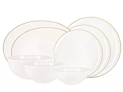 Сервиз столовый форма Восточная рисунок Золотая лента 6 персон 24 предмета арт. 81.27126.00.1