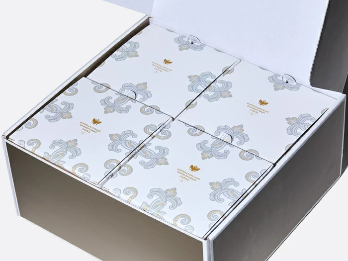 Сервиз чайный на 4 персоны 10 предметов в подарочной упаковке, форма Идиллия рисунок Барокко, арт. 81.34916.00.1, 