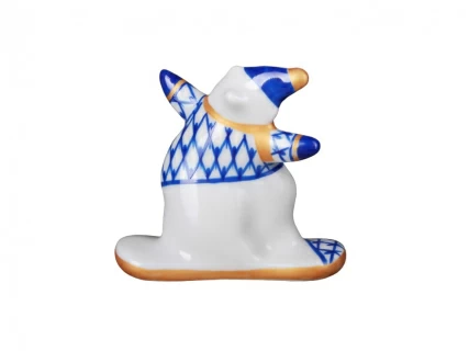 Скульптура форма Медведь-сноубордист рисунок Синяя сетка арт. 82.82944.00.1, 