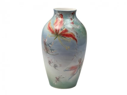 Ваза форма Ламповая рисунок Танец стрекоз арт. 80.88194.00.1, 