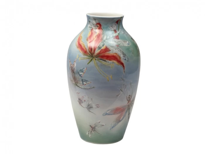 Ваза форма Ламповая рисунок Танец стрекоз арт. 80.88194.00.1, 