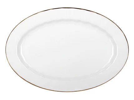 Блюдо овальное 230 мм форма Нега рисунок Золотая лента арт. 80.70484.00.1