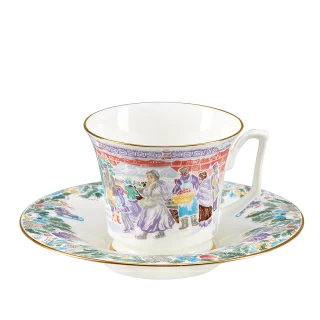 Сервиз чайный форма Юлия рисунок Серебряные коньки, 6 персон 14 предметов арт. 81.29098.00.1, 