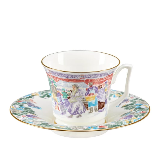 Сервиз чайный форма Юлия рисунок Серебряные коньки, 6 персон 14 предметов арт. 81.29098.00.1, 