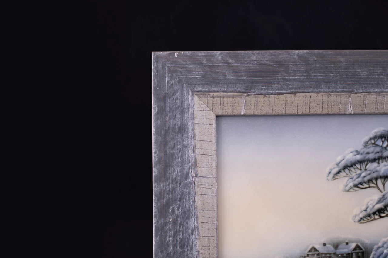 Пласт в багете 350х350 мм, Зимний вечер арт 80.88054.00.1, 