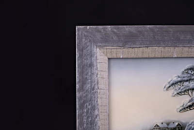 Пласт в багете 350х350 мм, Зимний вечер арт 80.88054.00.1