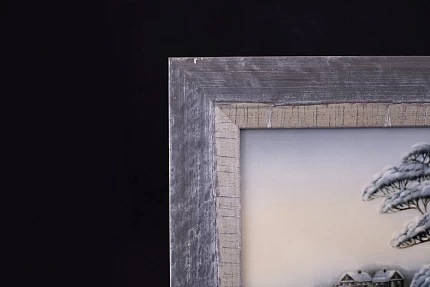 Пласт в багете 350х350 мм, Зимний вечер арт 80.88054.00.1