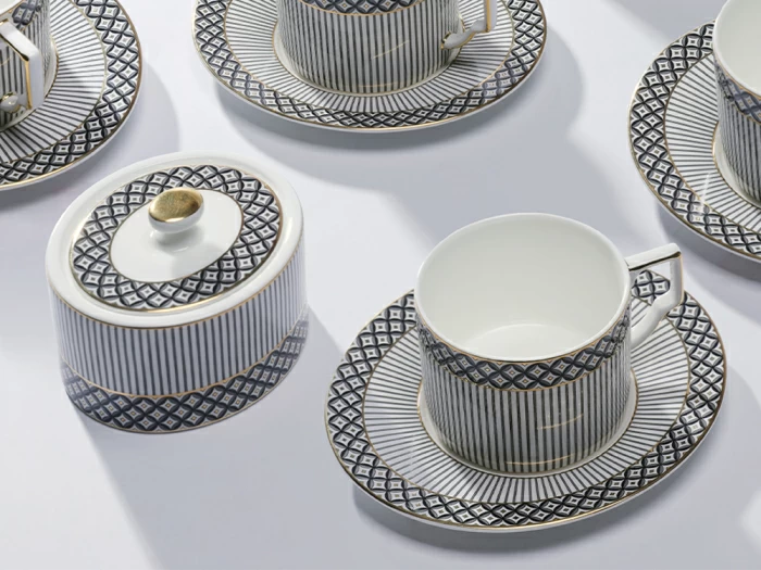 Сервиз чайный на 6 персон 14 предметов форма Элегия рисунок Elegant, арт. 81.34728.00.1, 