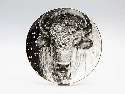 Декоративная тарелка 300 мм в подарочной упаковке, форма Эллипс - 2 рисунок Тотем.Бизон, арт. 81.28919.00.1 Декоративная тарелка 300 мм в подарочной упаковке, форма Эллипс - 2 рисунок Тотем.Бизон, арт. 81.28919.00.1