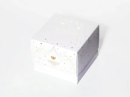 Елочная игрушка в подарочной упаковке, форма Желудь, рисунок Позолоченный, арт. 81.33932.00.1