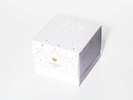 Елочная игрушка в подарочной упаковке, форма Желудь, рисунок Позолоченный, арт. 81.33932.00.1