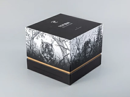 Бокал с блюдцем Тотем в подарочной упаковке, рисунок Медведь арт. 81.28376.00.1, 