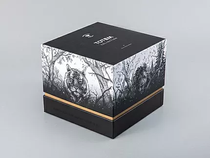 Бокал с блюдцем Тотем в подарочной упаковке, рисунок Медведь арт. 81.28376.00.1