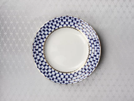 Подарочный набор Скатерть 145x220 Кобальтовая сетка Серебристая арт. 14.01067.02