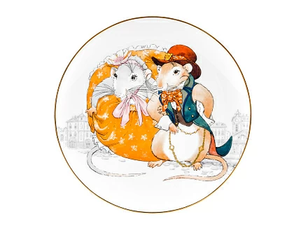 Декоративная тарелка 195 форма Эллипс рисунок Театралы.Идеальная пара арт. 80.97094.00.1