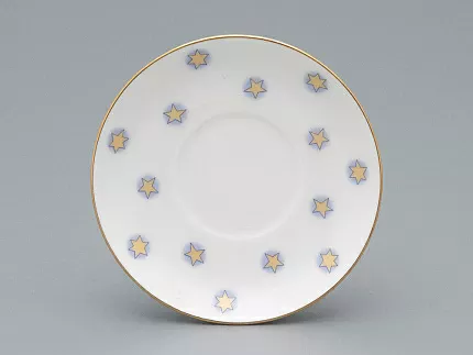 Чашка с блюдцем кофейная форма Ландыш рисунок Год лошади, арт. 81.33974.00.1