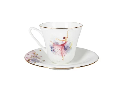 Чашка с блюдцем чайная форма Сад рисунок Фея сирени арт. 81.24855.00.1 Чашка с блюдцем чайная форма Сад рисунок Фея сирени арт. 81.24855.00.1