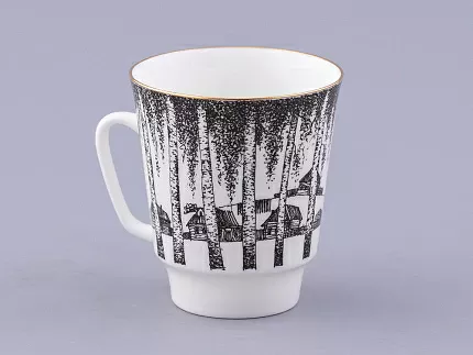 Чашка с блюдцем 165 мл форма Майская, рисунок Русские писатели Есенин, арт. 81.32604.00.1