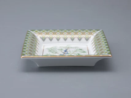 Подставка для мелочей в подарочной упаковке форма Квадратная рисунок Можжевельник ароматный, арт 81.33956.00.1, 